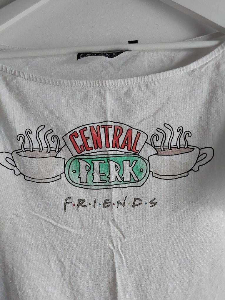 T-shirt damski biały koszulka z motywem z serialu "Przyjaciele"