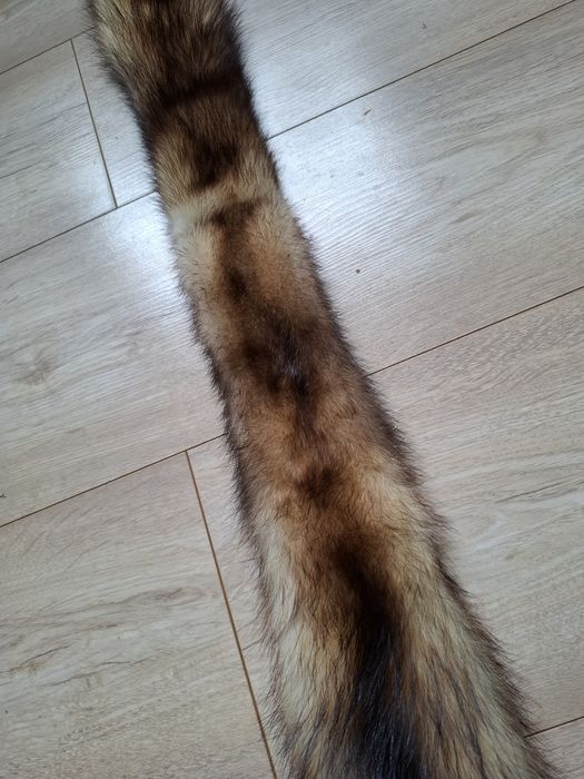 Szalik futrzany, futro naturalne, szal, tchórz, norka