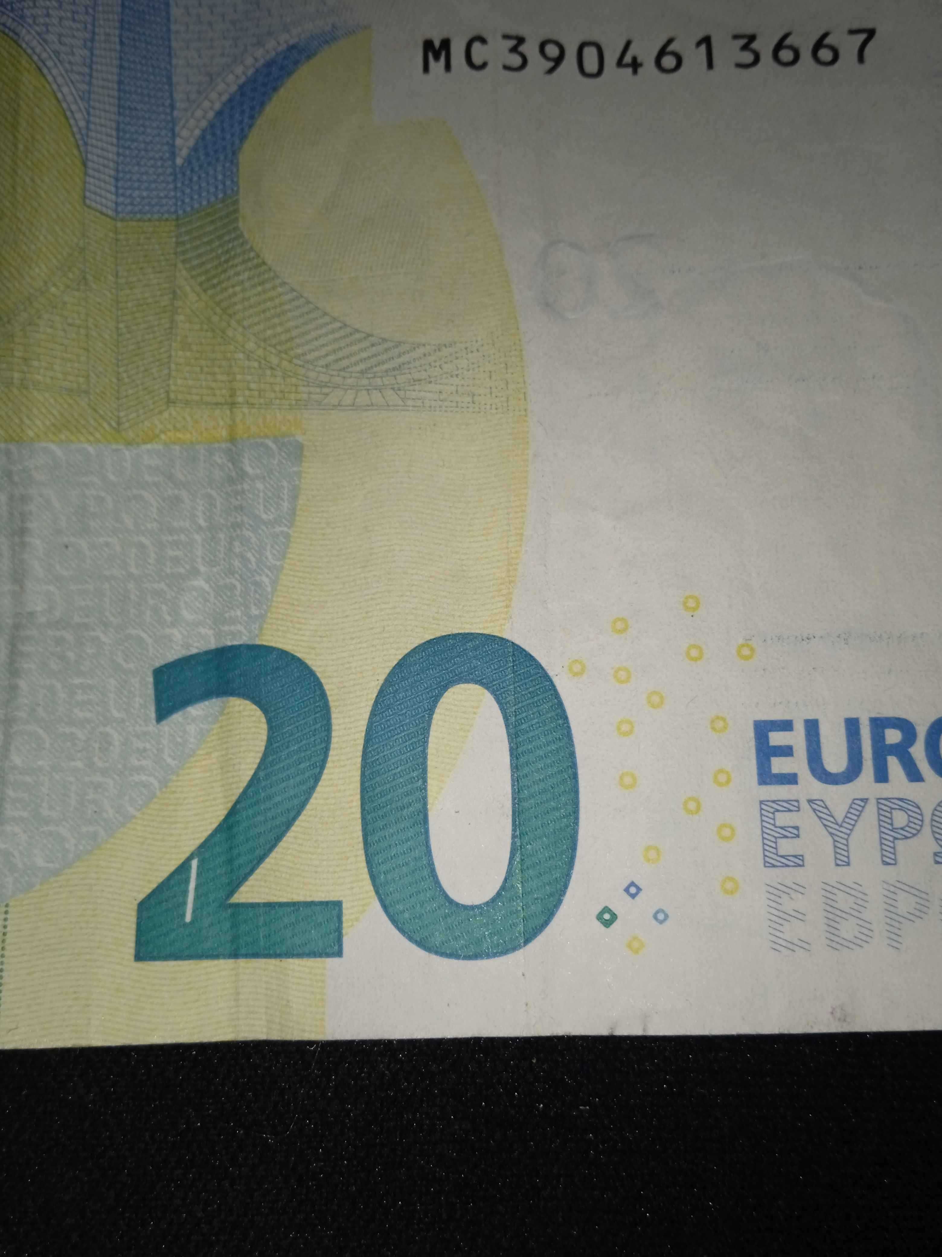 Nota 20€ erro impressão