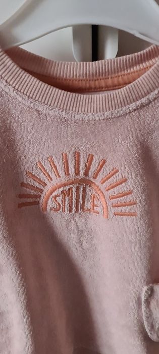 Morelowa bluzka bluza z długim rękawem kieszeń smile słońce napy rozm