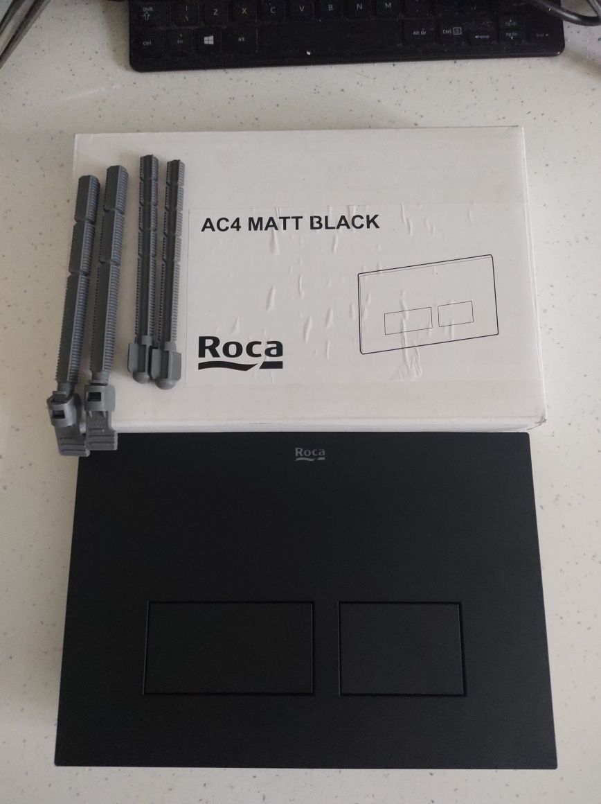 Przycisk spłukujący do WC  Roca AC 4 MATT Black