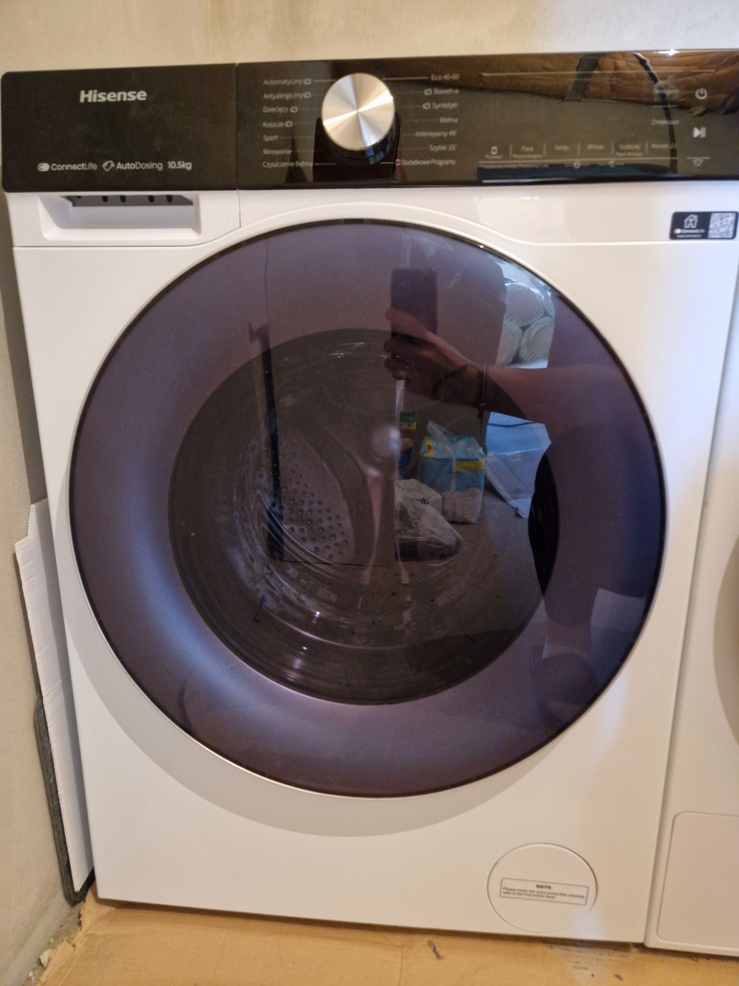 Pralka HISENSE WF5S1045BW Seria 5S PL 10.5kg 1400 obr Autodozowanie