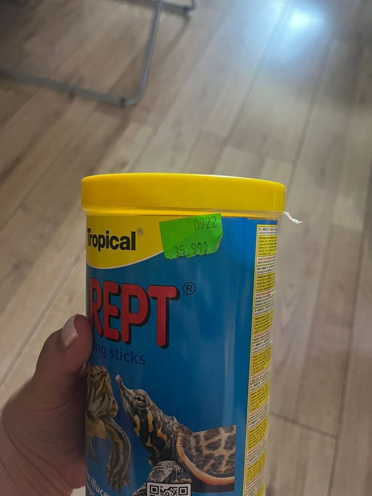 Pokarm dla żółwi Biorept duże opakowanie 1000ml/300g całe oryginalne