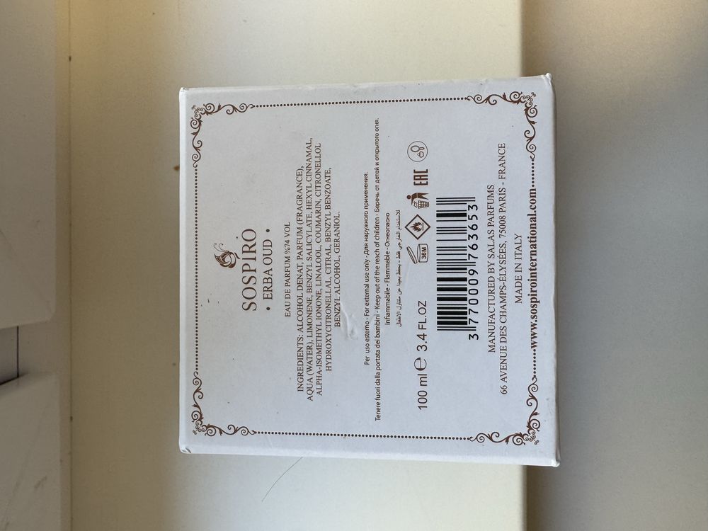 Perfumy Sospiro erba oud 99/100ml