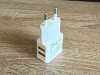 Nowa ładowarka sieciowa USB 2x porty – biała