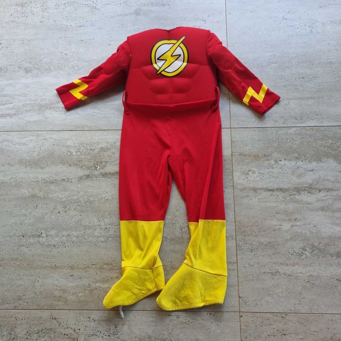 Strój 110 116 kostium przebranie Flash czerwony karnawał andrzejki