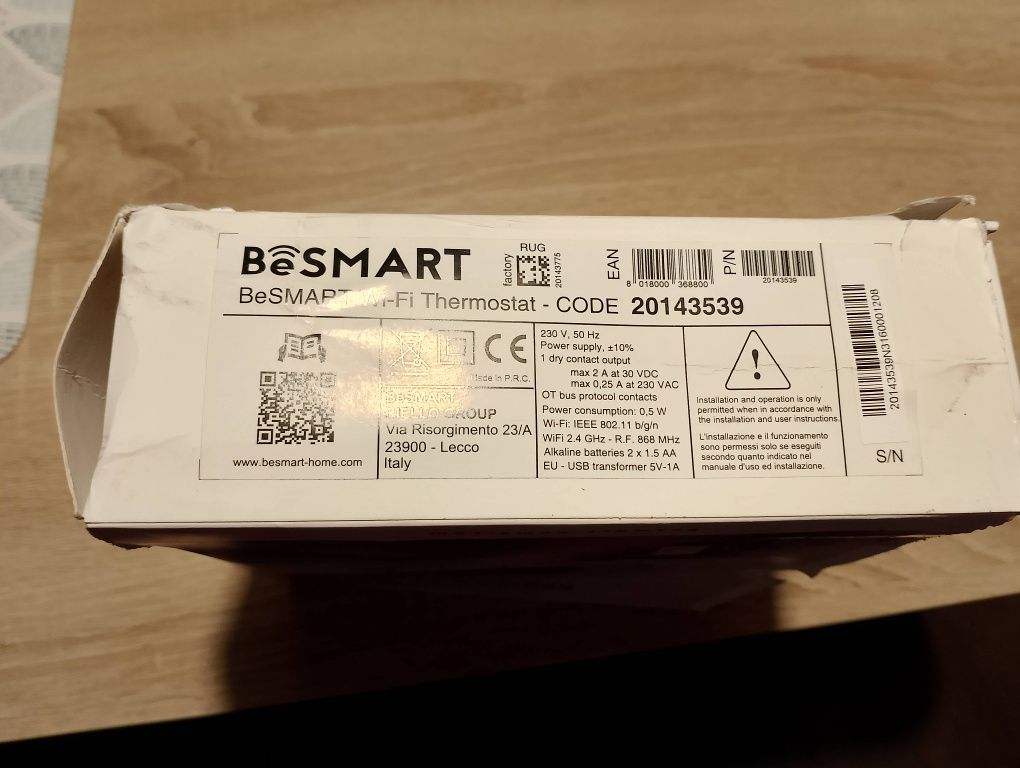 Sterownik bezprzewodowy Beretta + moduł wifi komplet. BeSMART.