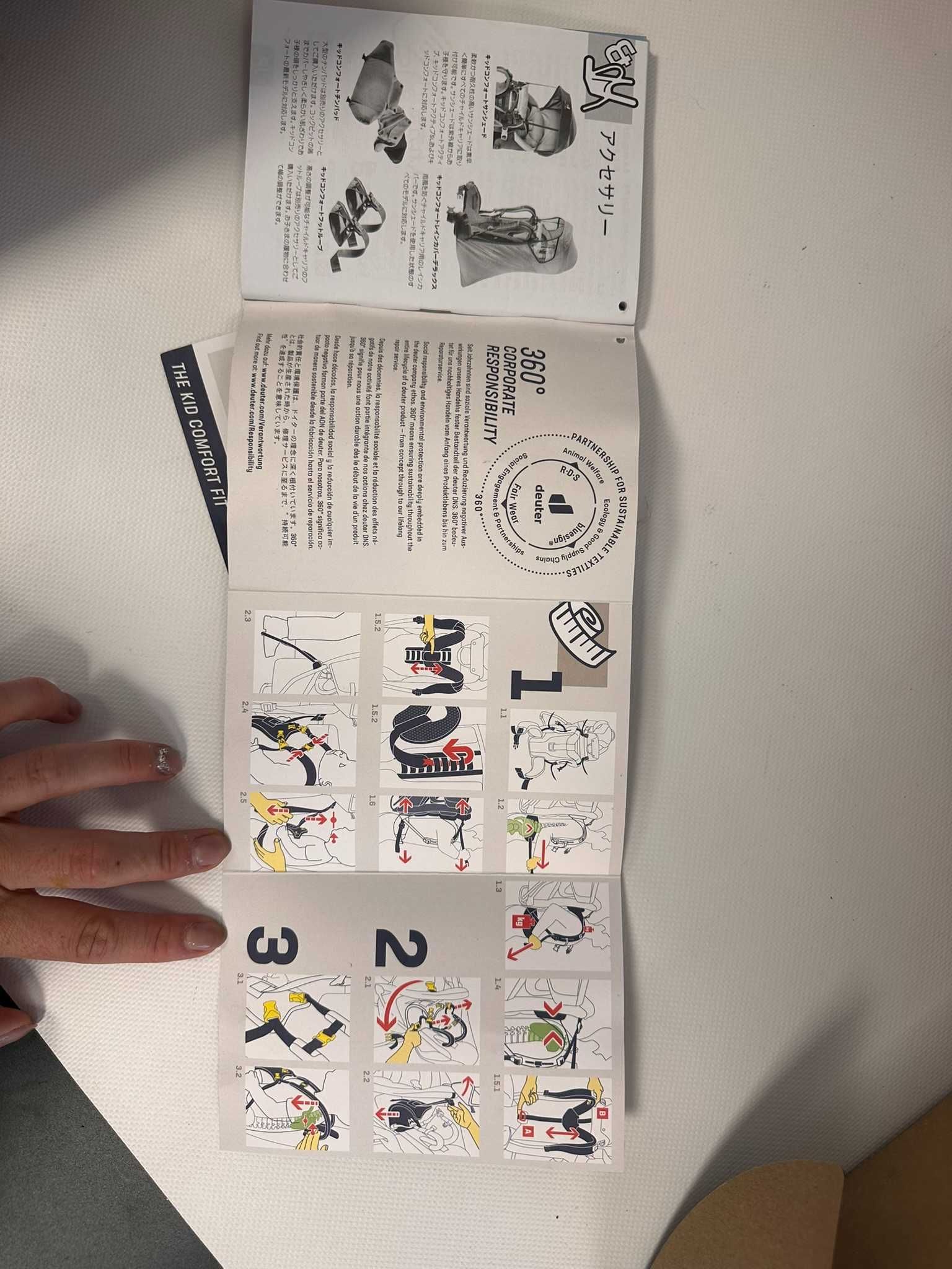 Nosidło turystyczne Deuter Kid Comfort - jak nowe, użyte 2 razy