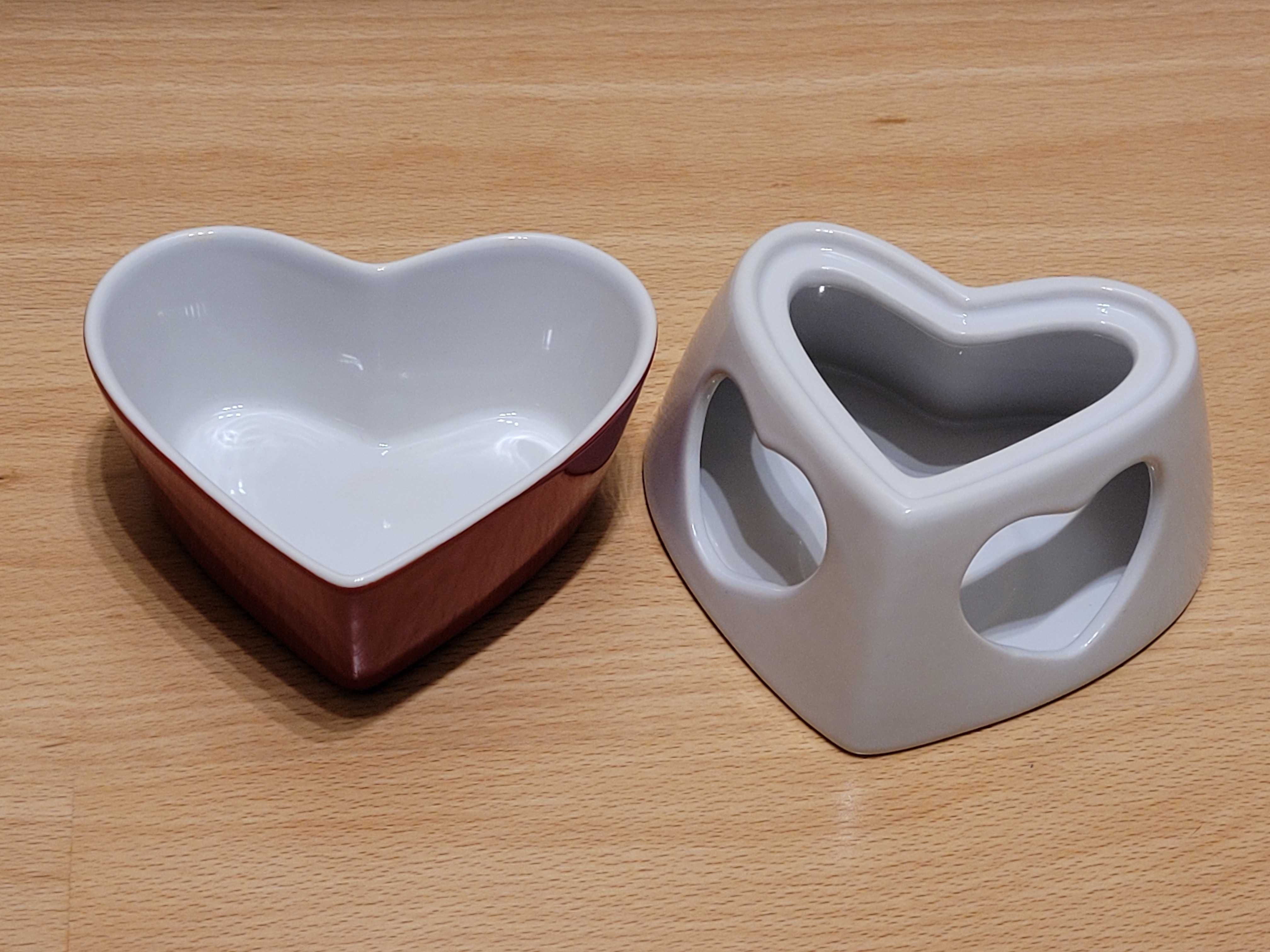Porcelanowe fondue do czekolady SERCE