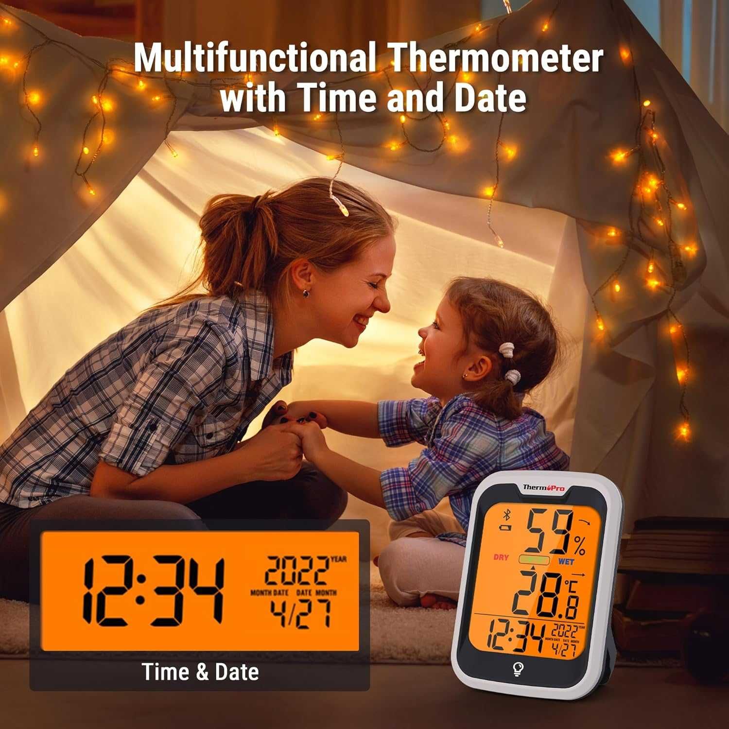 ThermoPro TP358 Termometr pokojowy z higrometrem, Bluetooth