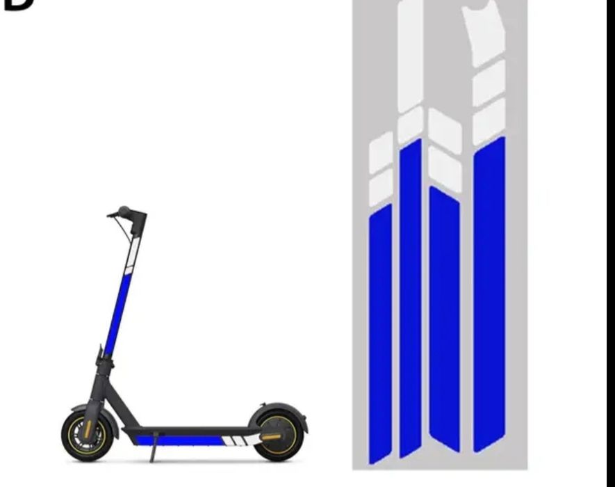 Zestaw naklejek odblaskowych hulajnoga elektryczna Ninebot g30