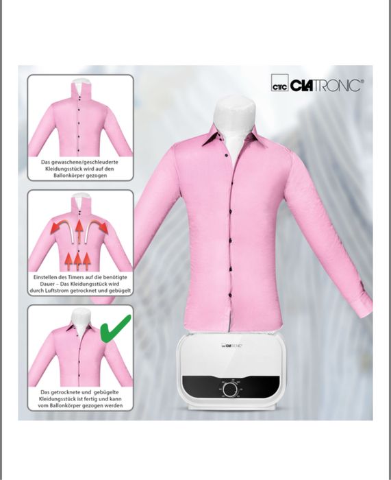 Парова система для прасування та сушіння Clatronic HBB 3734 — 2 в 1!