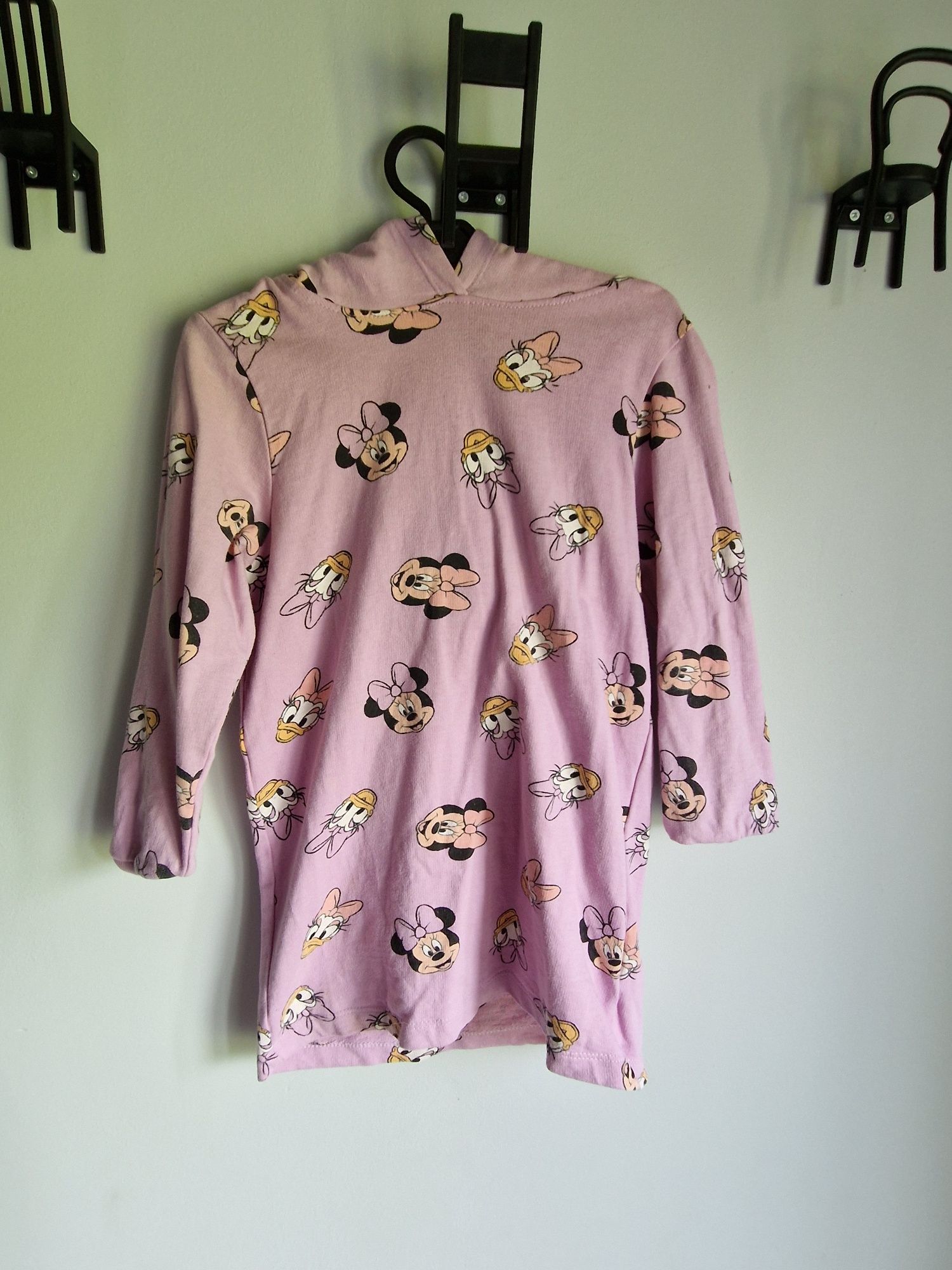 Bluzo sukienka fioletowa myszka minnie z kapturem