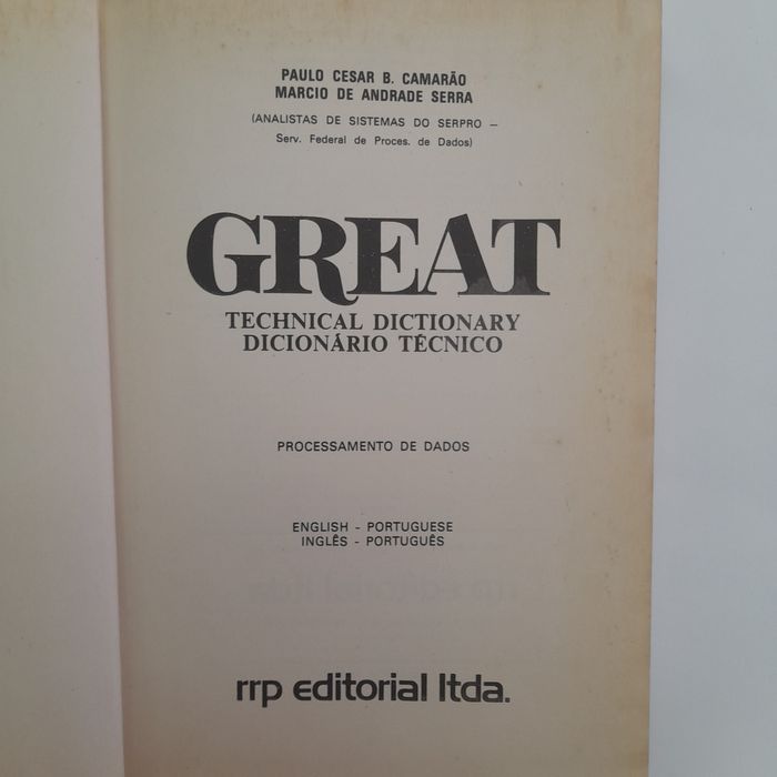 Dicionários e termos técnicos - Inglês.