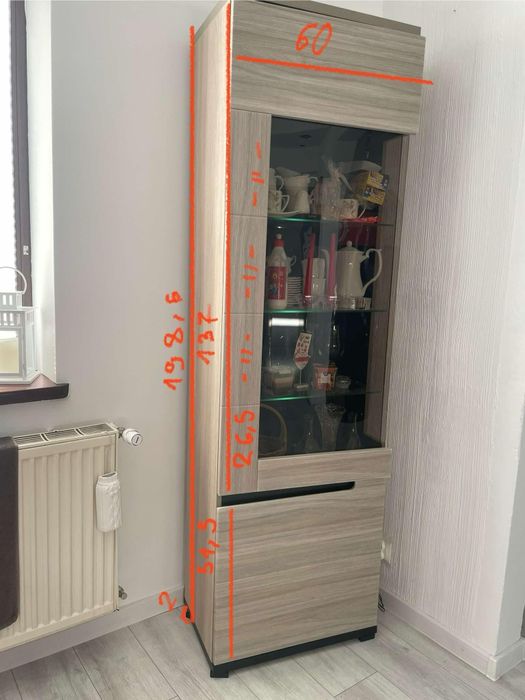 Witryna Słupek DENIS DS6 (Agata Meble, szafka, kredens, salon)