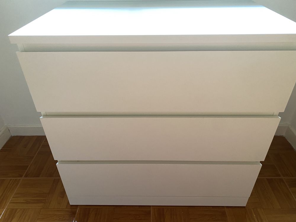 Cómoda Branca c/ 3 gavetas | MALM IKEA