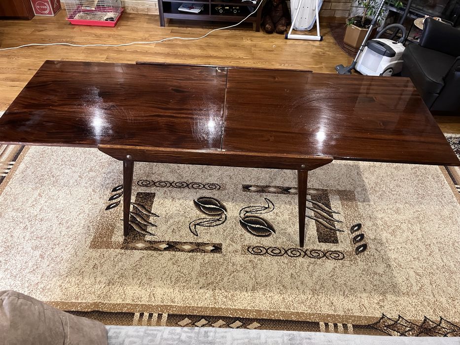 Стіл великий розкладний дерево лак