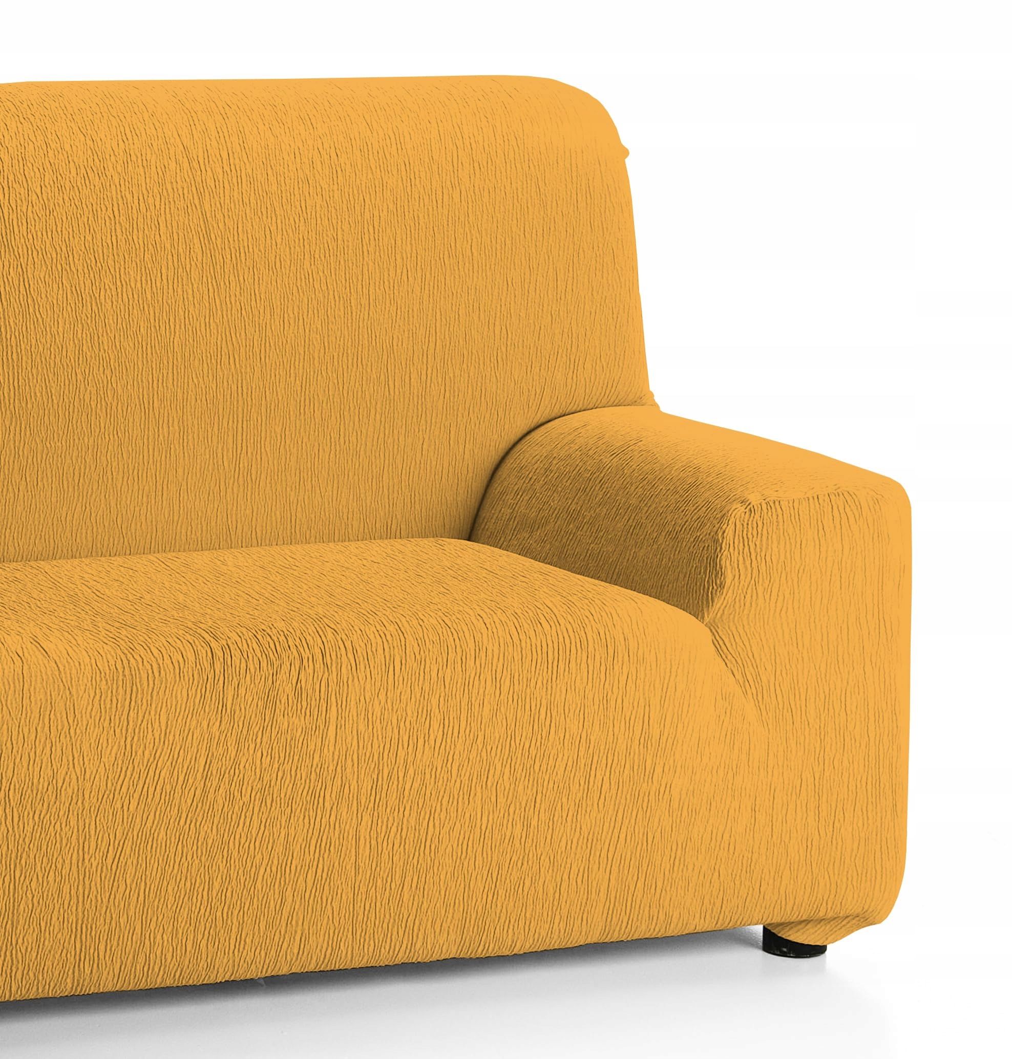 Elastyczny pokrowiec na sofę 2-osobową złoty nowoczesny design