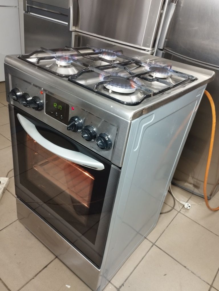 Плита газова з духовкою електричною  Mastercook  Нержавійка