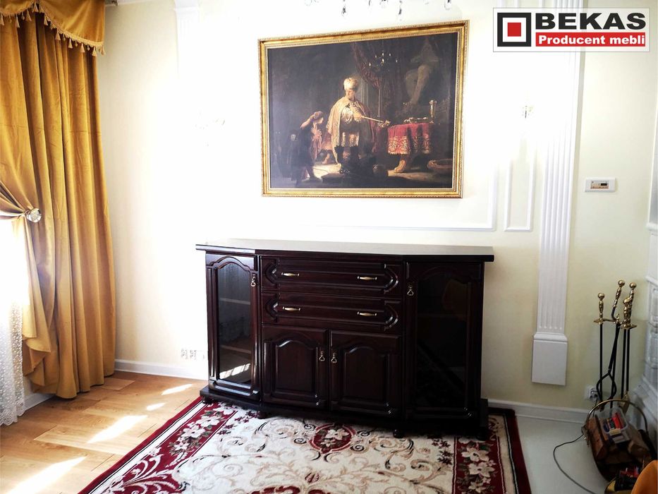 Komoda Dąb Orzech Preśliczna 180 ( 2S-4D)  Bekas Meble