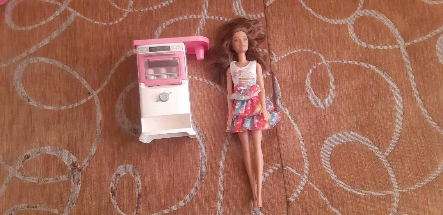 Barbie lalka i kuchenka - piekarnik. Zestaw