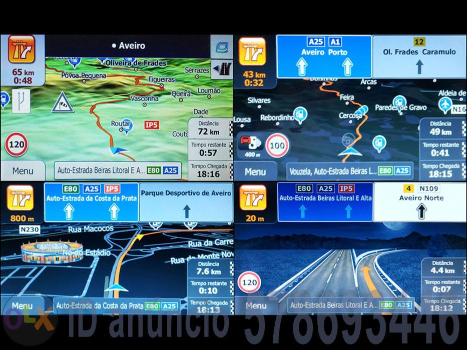 GPS 7 Profissional Truck/Camião Vers.Completa, EUROPA, LED USB,Cabo 2m