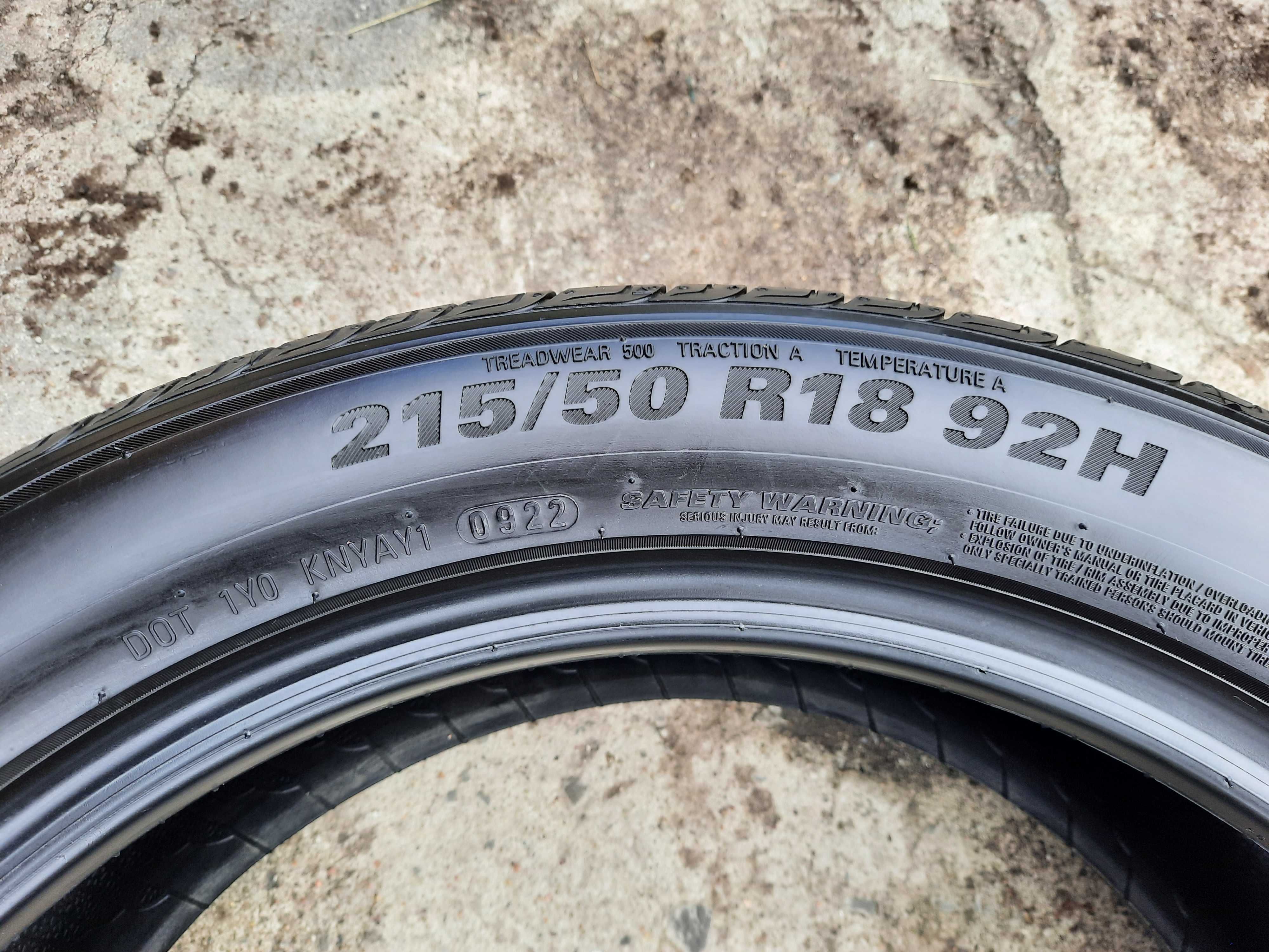 Opony letnie klasy średniej KUMHO 215/50/18 NOWE DEMO 2022 r.