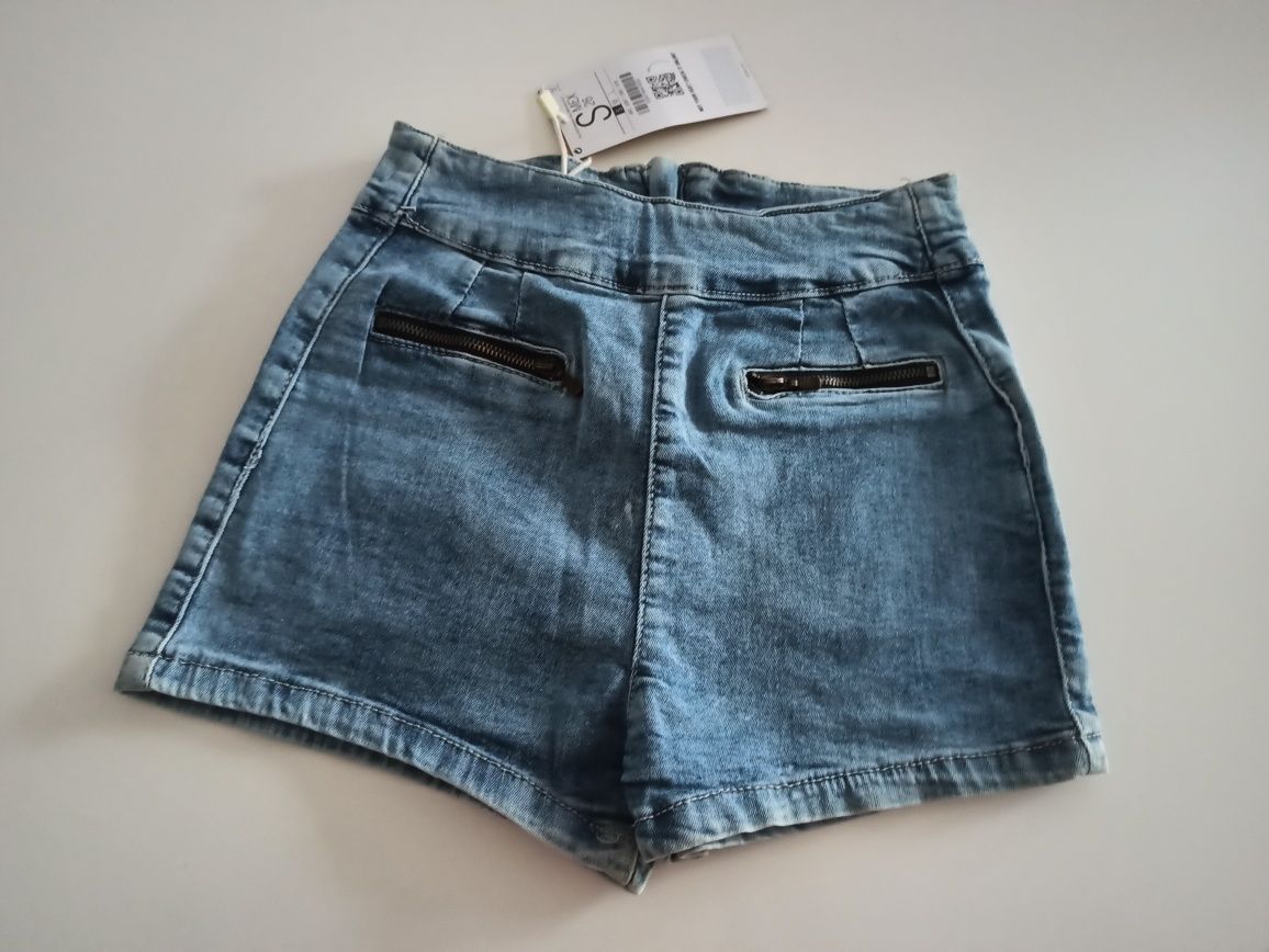 Spodenki jeans wysoki stan Bershka r. S. Nowe..