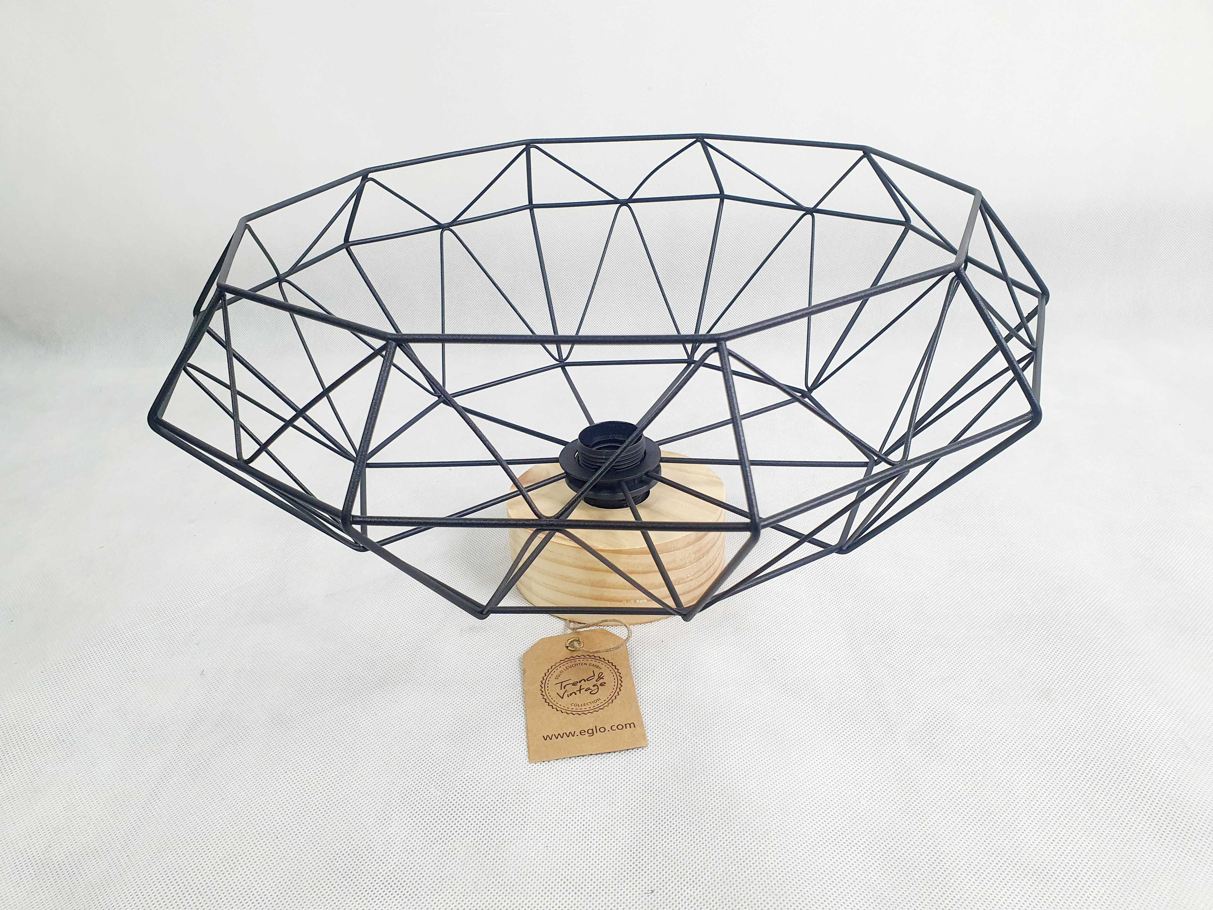 Lampa wisząca Eglo Padstow E27 czarny / drewno