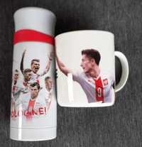 Nowy zestaw termos i kubek porcelanowy Lewandowski