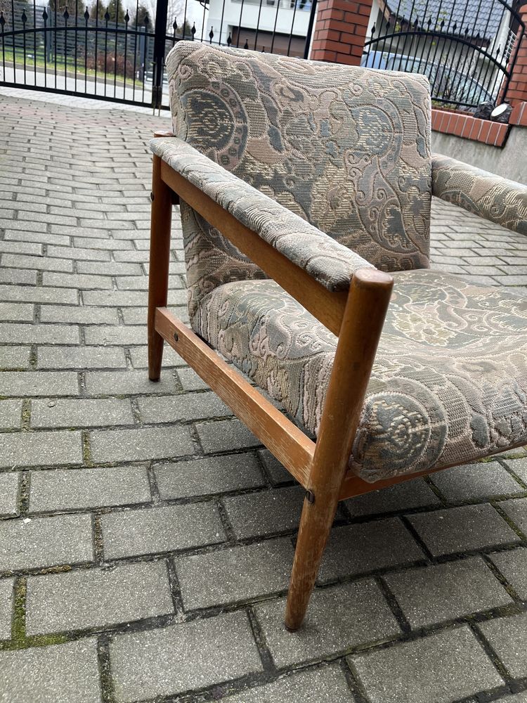 2 x fotel PRL drewniany
