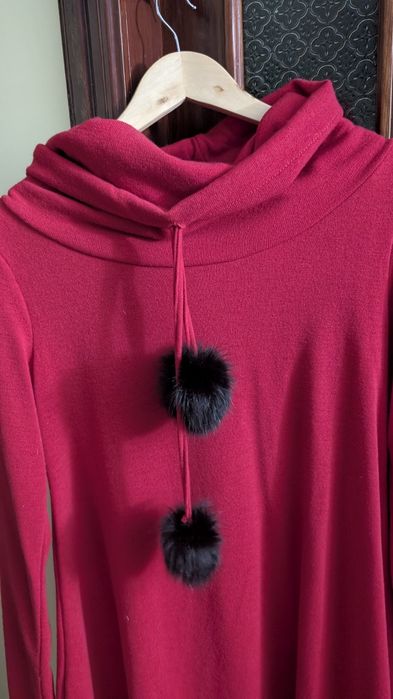 Плаття червоне утеплене