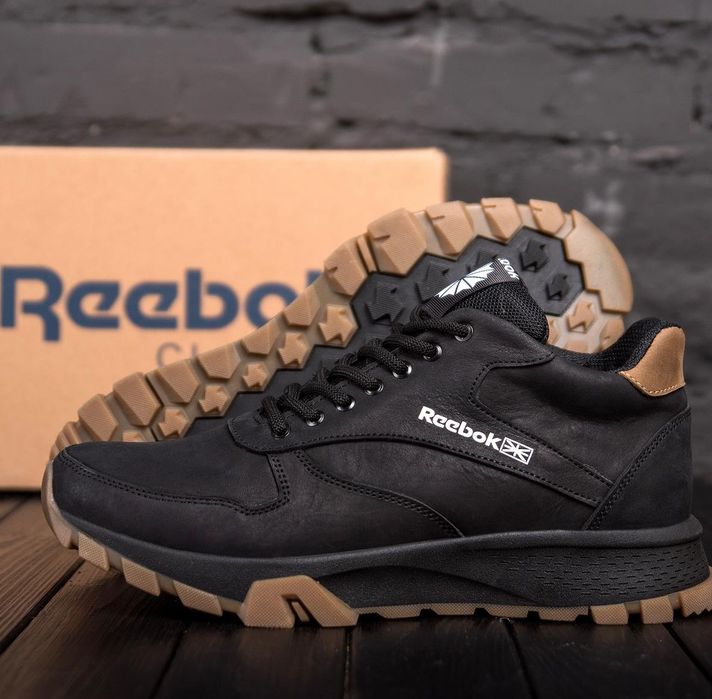 Зимние спортивные ботинки Reebok кожаные мужские, мужская зимняя обувь