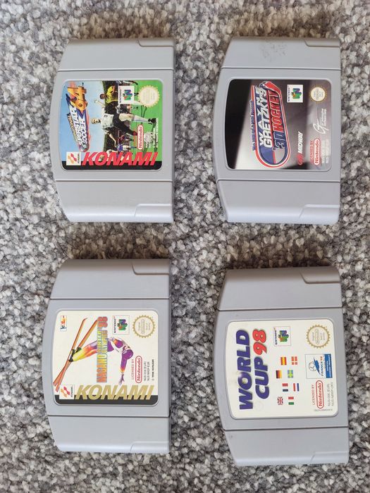 4 gry na Nintendo 64 N64 Nagano, soccer, world cup, hockey