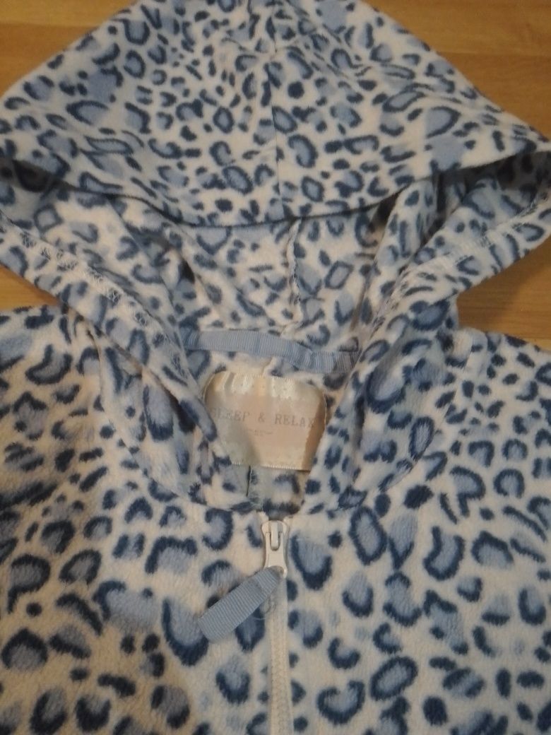 Zimowa piżama w cętki 164 Gepard ciepła,jednoczęściowa,kigurumi,sonik