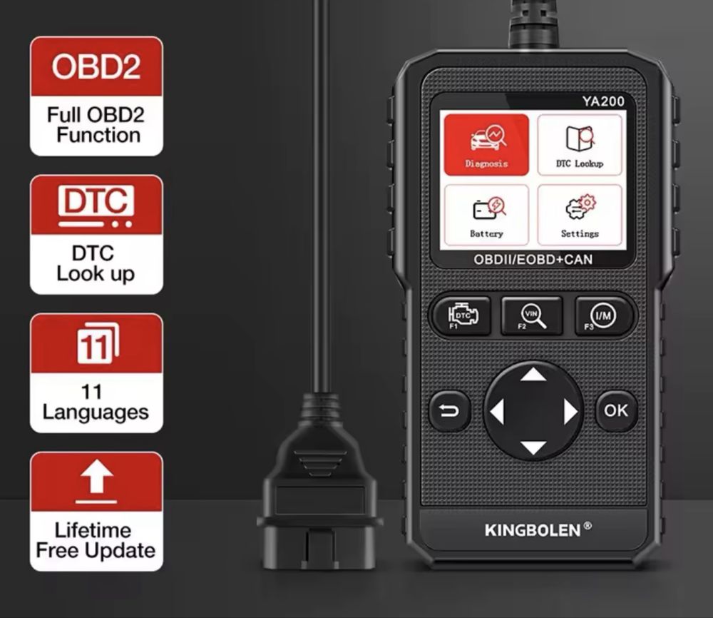 Skaner,testet,komputer diagnistyczny Kingbolen YA200 obd2,obd