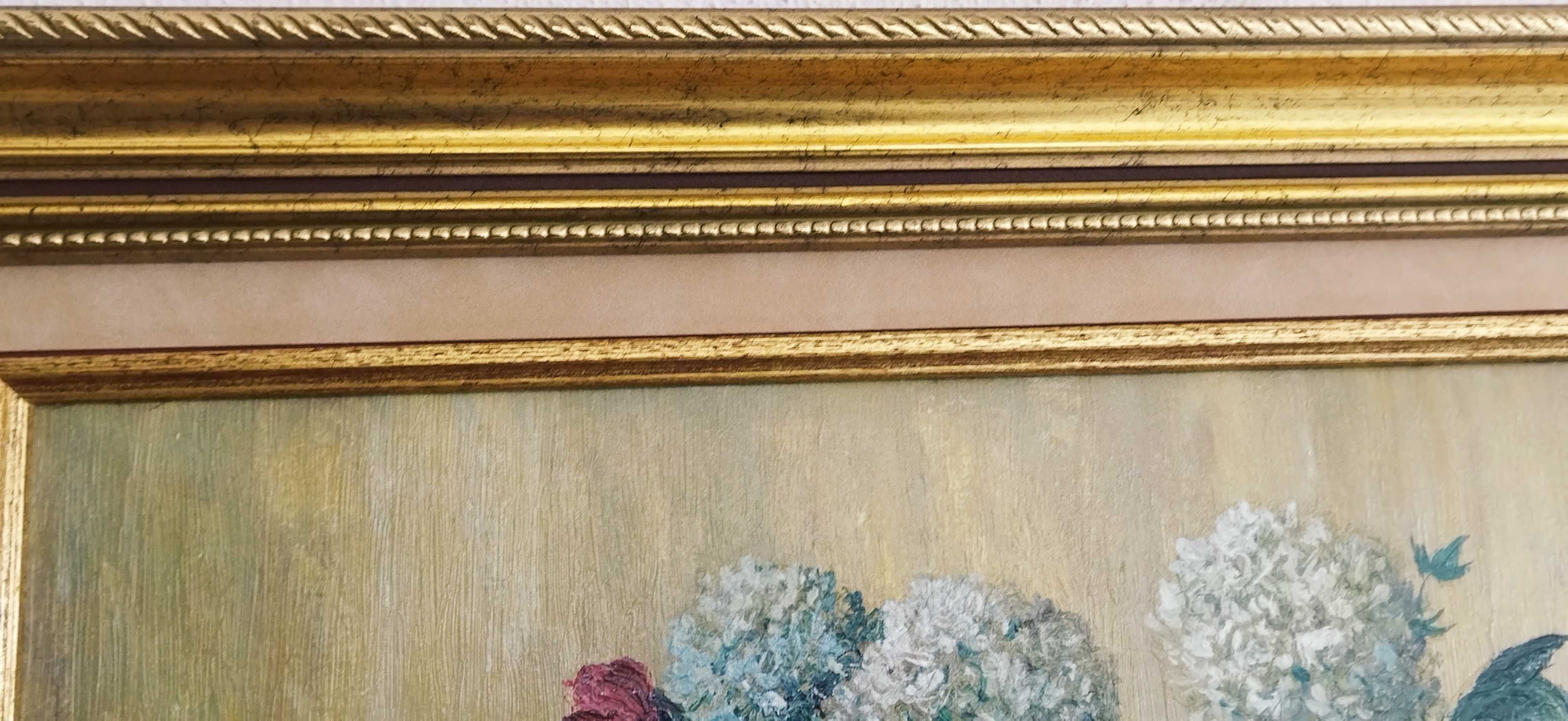 Картина. Букет цветов.Холст,масло,подпись.67×57 см.Франция