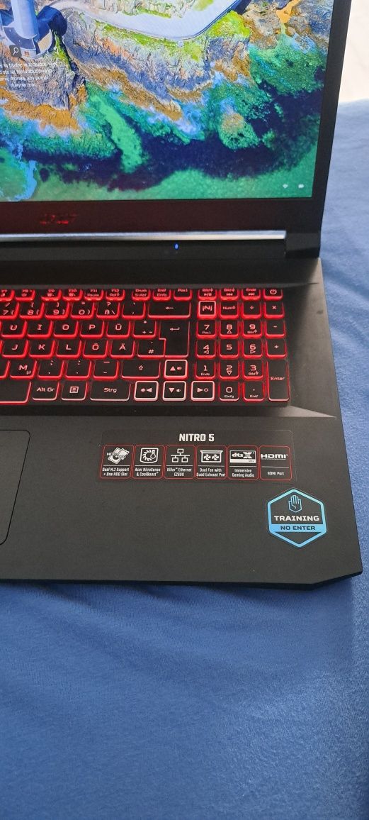 Laptop Gamingowy Acer nitro 5 Ryzen 7 RTX 3060 16GB RAM 1TB SSD