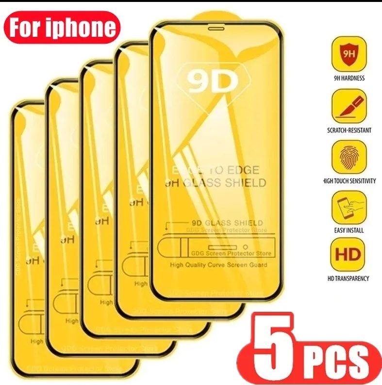 защитные стеклла (не пленка) 9d на iPhone 6s