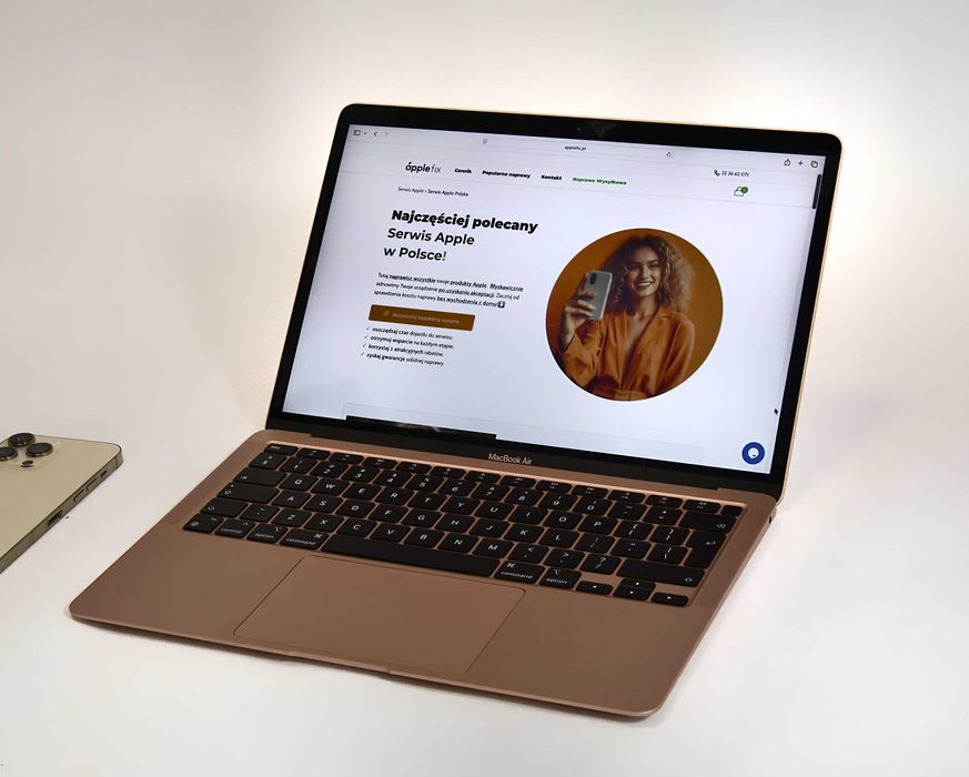 MacBook Air M1 16GB/256GB Silver – 12 m-cy gwarancji + faktura