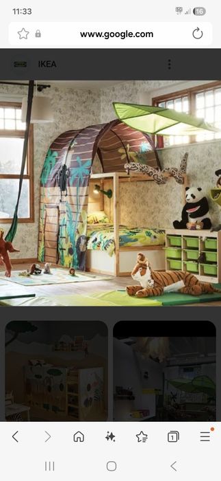 Łóżko piętrowe kura ikea