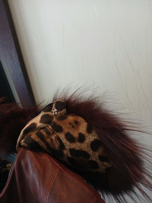 Куртка жіноча dolce gabbana натуральна шкіра та хутро