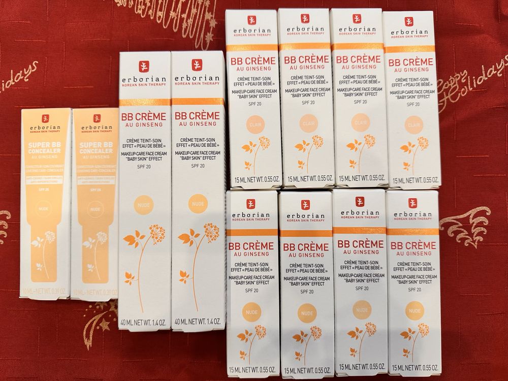 Erborian, nud 40 та 15 ml, cleir 15 ml, concealer