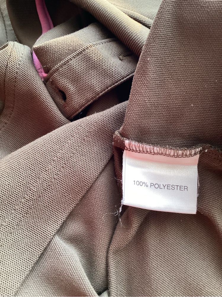 Bluzka damska typu polo khaki