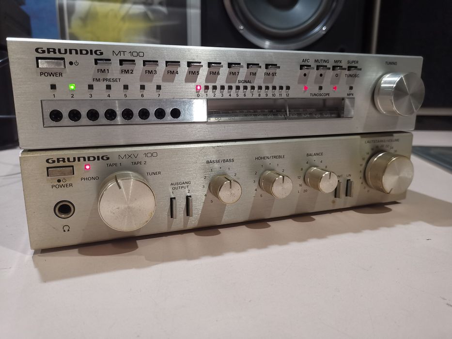 Grundig MXV 100, Grundig  MT 100. Przedwzmacniacz i tuner.