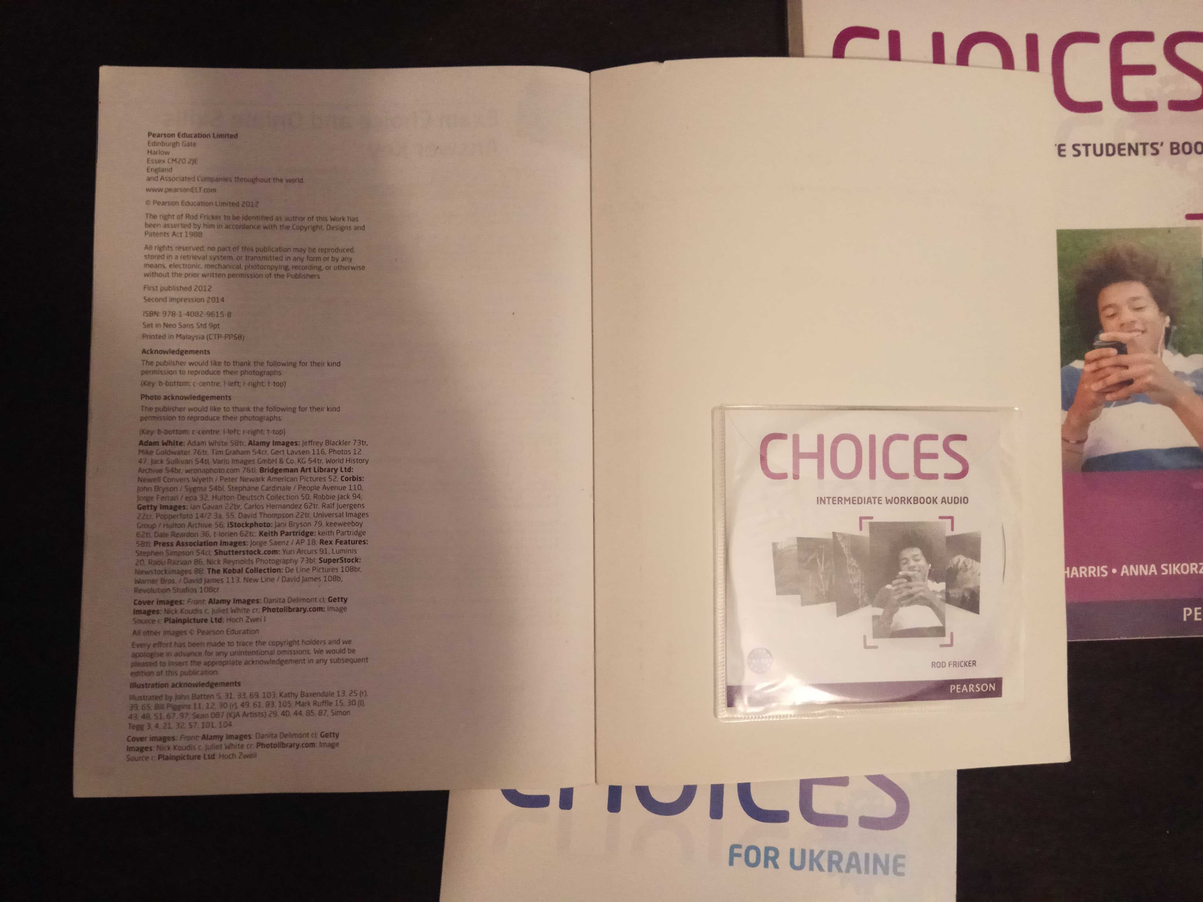 Учебник и рабочая тетрадь по английскому Choices Intermediate students