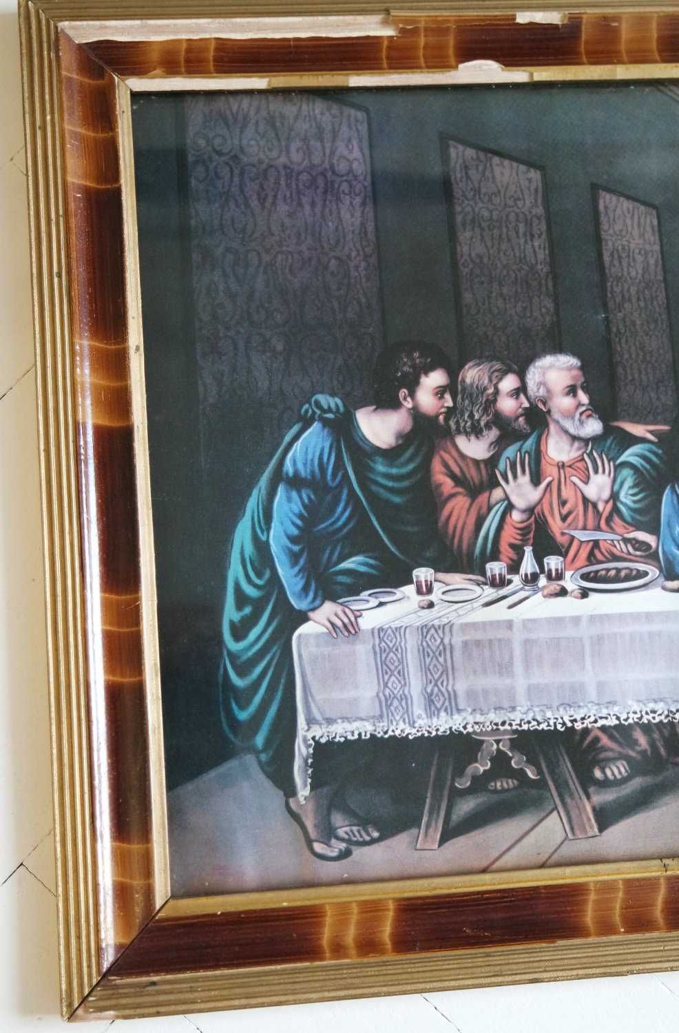 Obraz Ostatnia Wieczerza religijny stary antyk Jezus