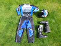SINISALO Bluza Koszulka Spodnie Buty Kask ENDURO Moto CROSS Komplet !
