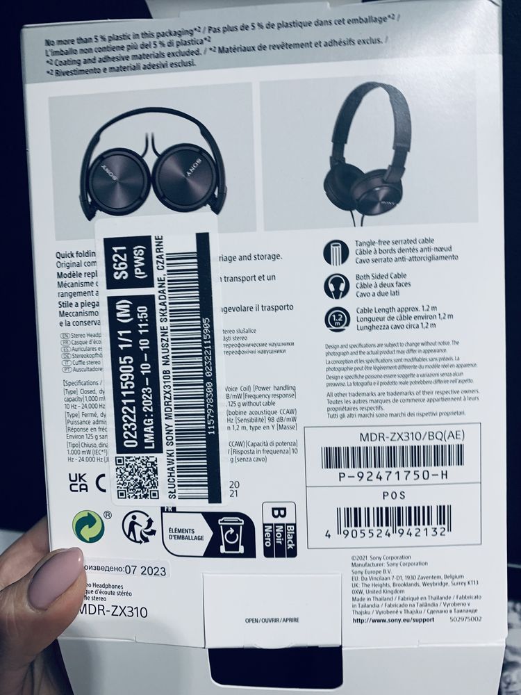 Słuchawki Sony mdr zx310