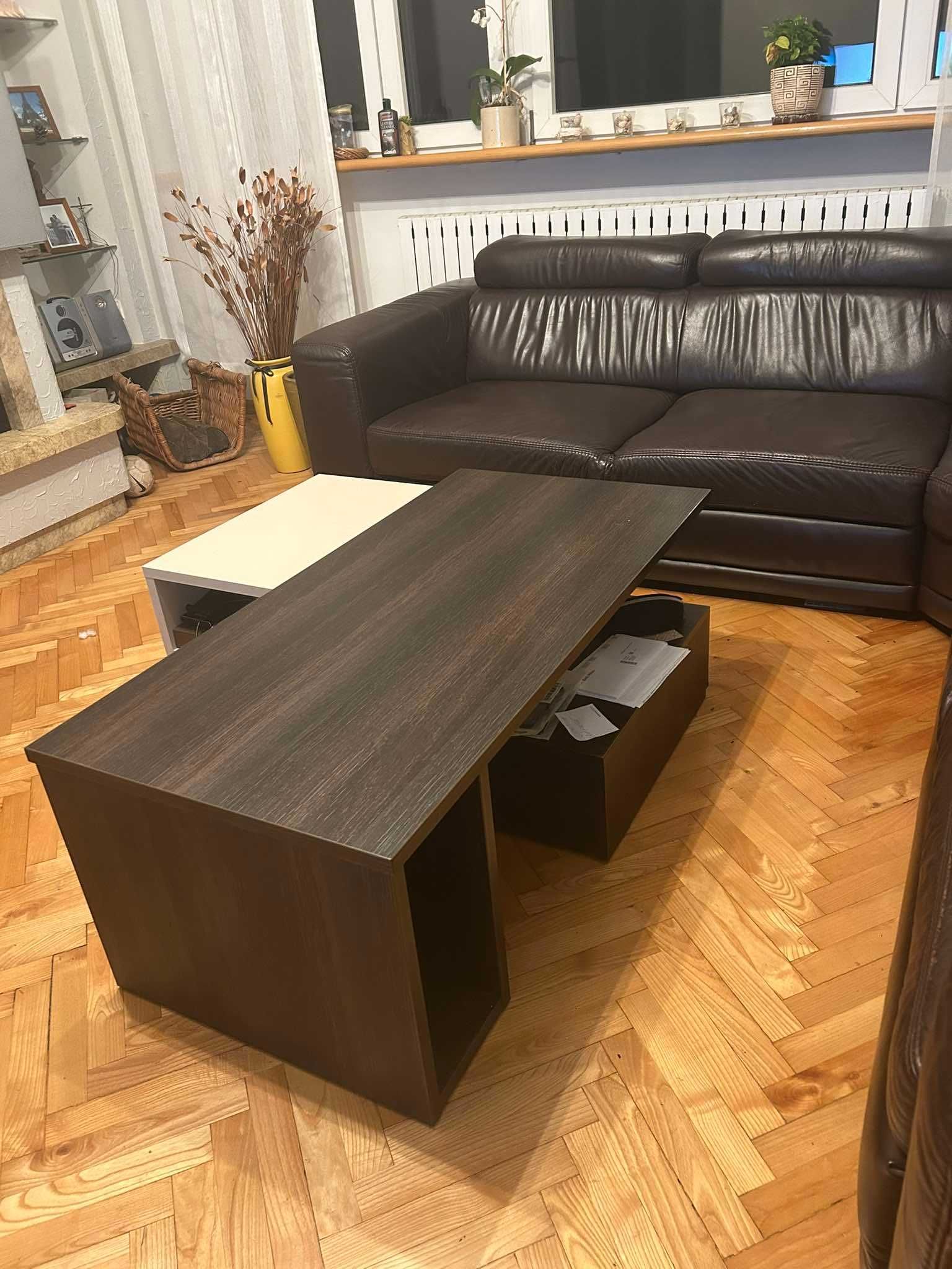 Narożnik wypoczynkowy skórzany z funkcją spania